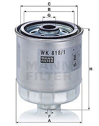 Mann-filter Kraftstofffilter [Hersteller-Nr. WK818/1] für Hyundai von MANN-FILTER