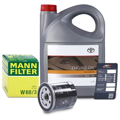 Mann-filter Ölfilter + 5l 5W-30 Motoröl für Toyota von MANN-FILTER