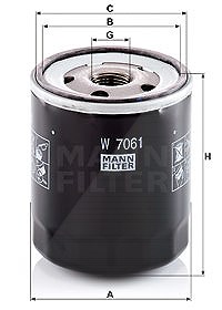 Mann-filter Ölfilter [Hersteller-Nr. W7061] für Mazda von MANN-FILTER