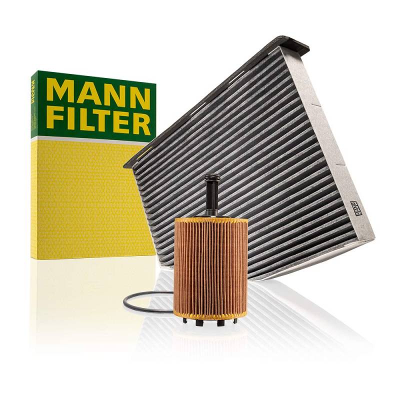 Original MANN-FILTER Set aus 1x Innenraumfilter CUK 2939 und 1x Ölfilter HU 719/7 x - Für PKW, mit Aktivkohle Pollenfilter von MANN-FILTER