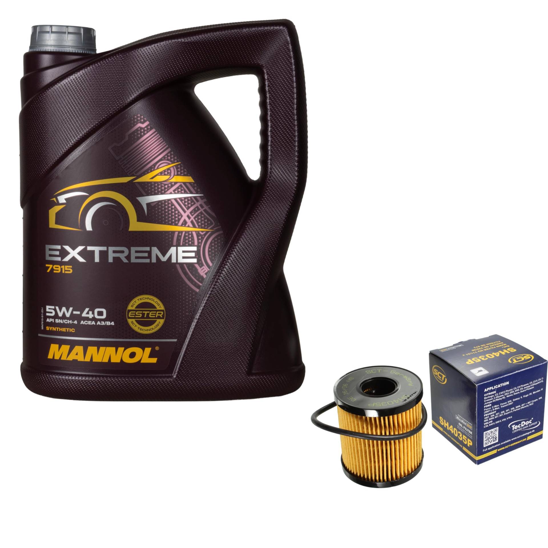 Ölwechsel Set 5L MANNOL Extreme 5W-40 + SCT Ölfilter Service KIT 10164199 von MANNOL SET