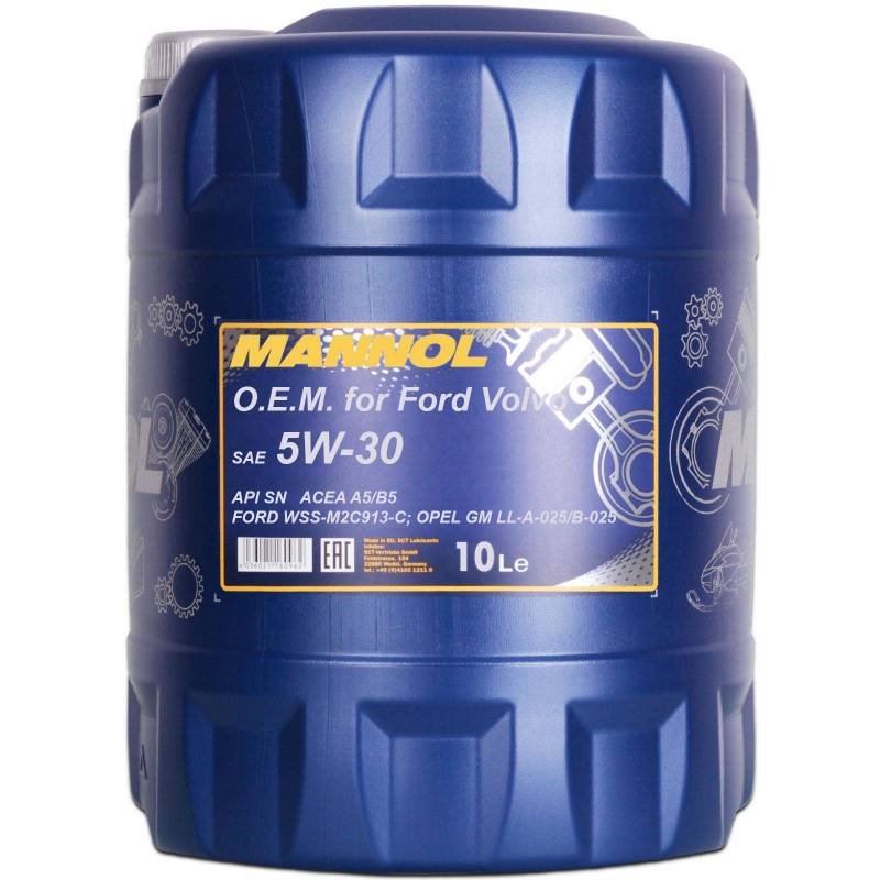 1 x 10L MANNOL 7707 5W-30 ACEA A5 B5 / Motoröl WSS-M2C913-C von MANNOL