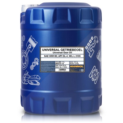 Mannol 10 L Universal Getriebeöl 80W-90 API GL-4 [Hersteller-Nr. MN8107-10] von MANNOL