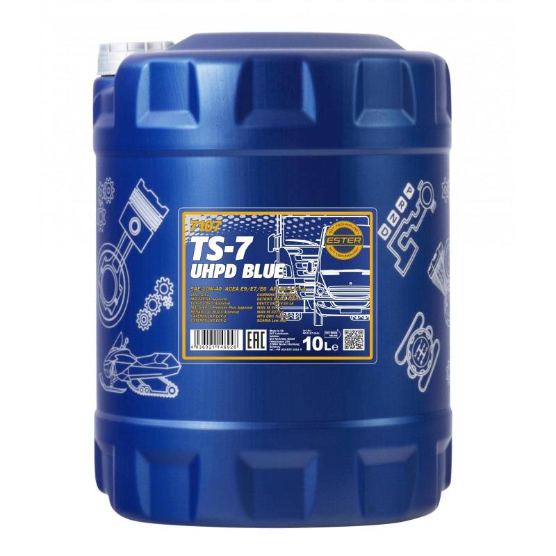 10 Liter MANNOL TS-7 UHPD Blue 10W-40 API CJ-4 Motoröl synthetisch Engine Oil von MANNOL