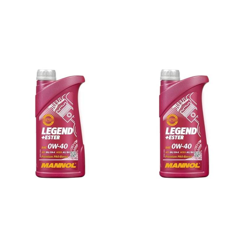 1L Mannol Legend+Ester Motoröl 0W-40 (Packung mit 2) von MANNOL