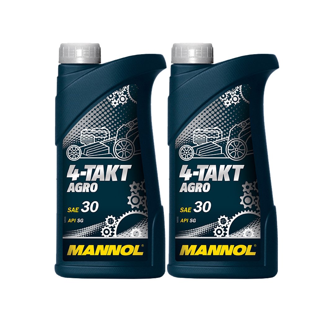 2 x 1L MANNOL 4-Takt Agro SAE 30 API SG/Mineralöl für Traktoren Rasenmähern Generatoren Pumpen von MANNOL