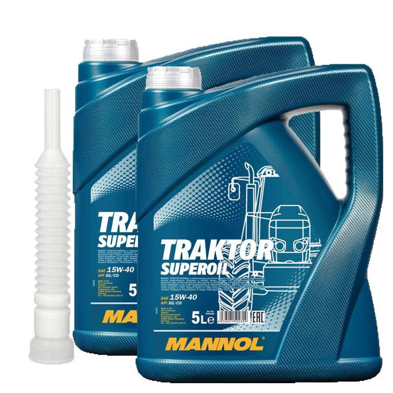 2 x5l, MANNOL 7406 Traktor Superoil 15W-40 Schlepper Oldtimer Öl + Ausgießer von MANNOL