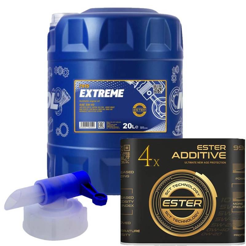 20 Liter, MANNOL 7915 Extreme 5W-40 inkl. Motoröladditiv 9929 von MANNOL