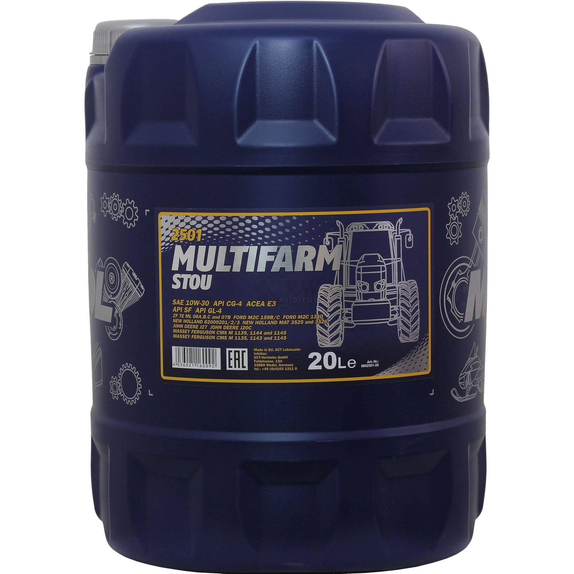 20L Mannol Motoröl Multifarm STOU 10W-30 von MANNOL