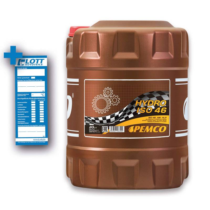 Hydro ISO 32 Hydraulic Oil ISO Viscosity Grade 46, ISO 11158 (HM), DIN 51524-2 20 Liter von Pemco