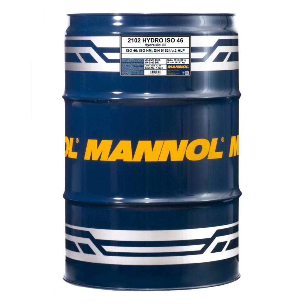 208L Mannol ÖL Hydro ISO 46 HLP 46 Schmierstoff Hydrauliköl DIN51524 von MANNOL