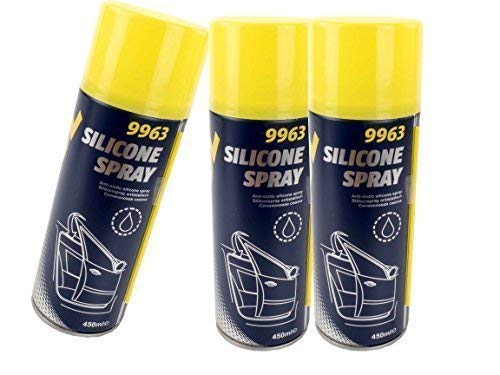 3X Silikonspray Glanzspray Mannol 450ml Kunststofff Pflege Auto Motorrad Quad Boot usw. von MANNOL