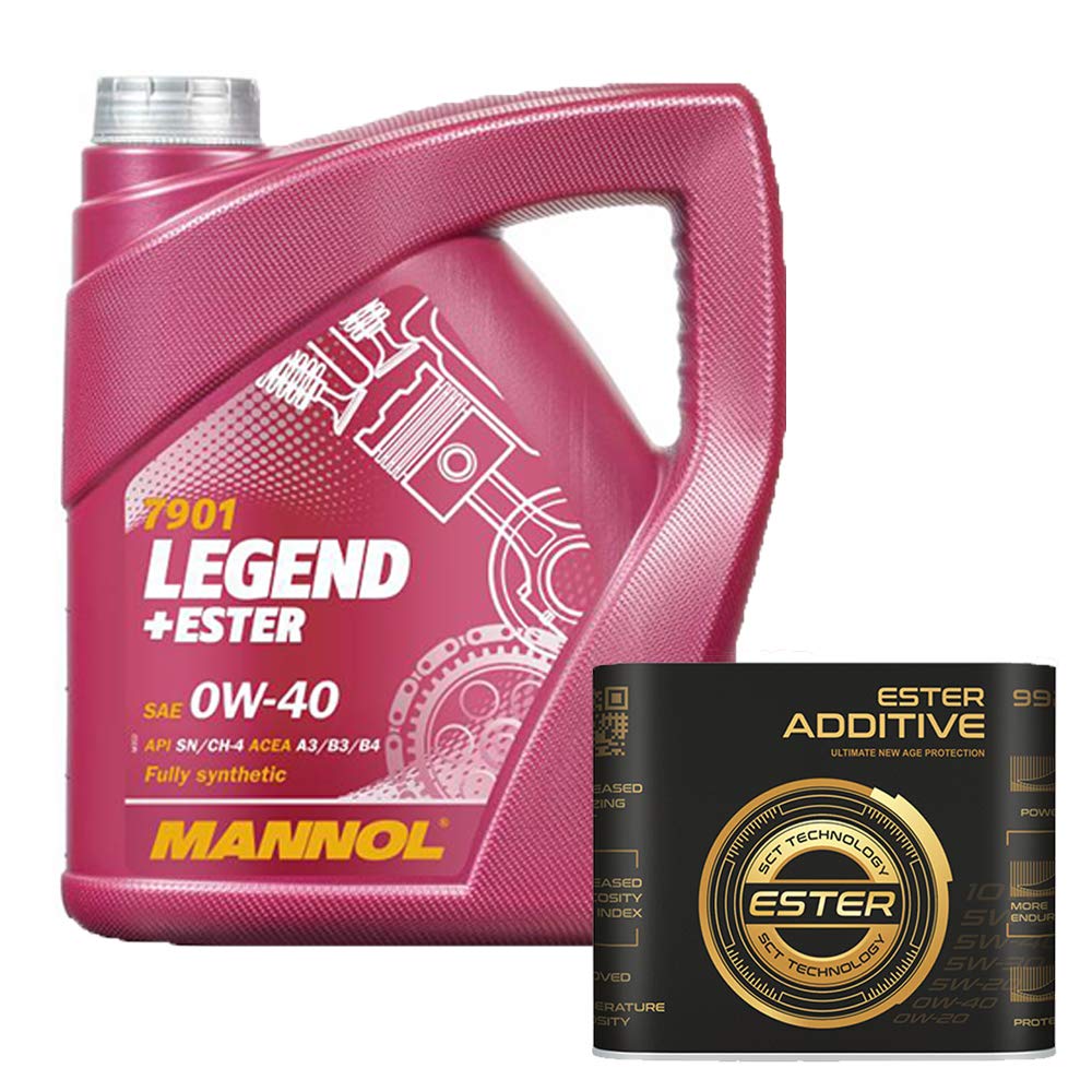 4 Liter, MANNOL 7901 Legend + Ester 0W-40 inkl 9929 Motoröladditiv von MANNOL