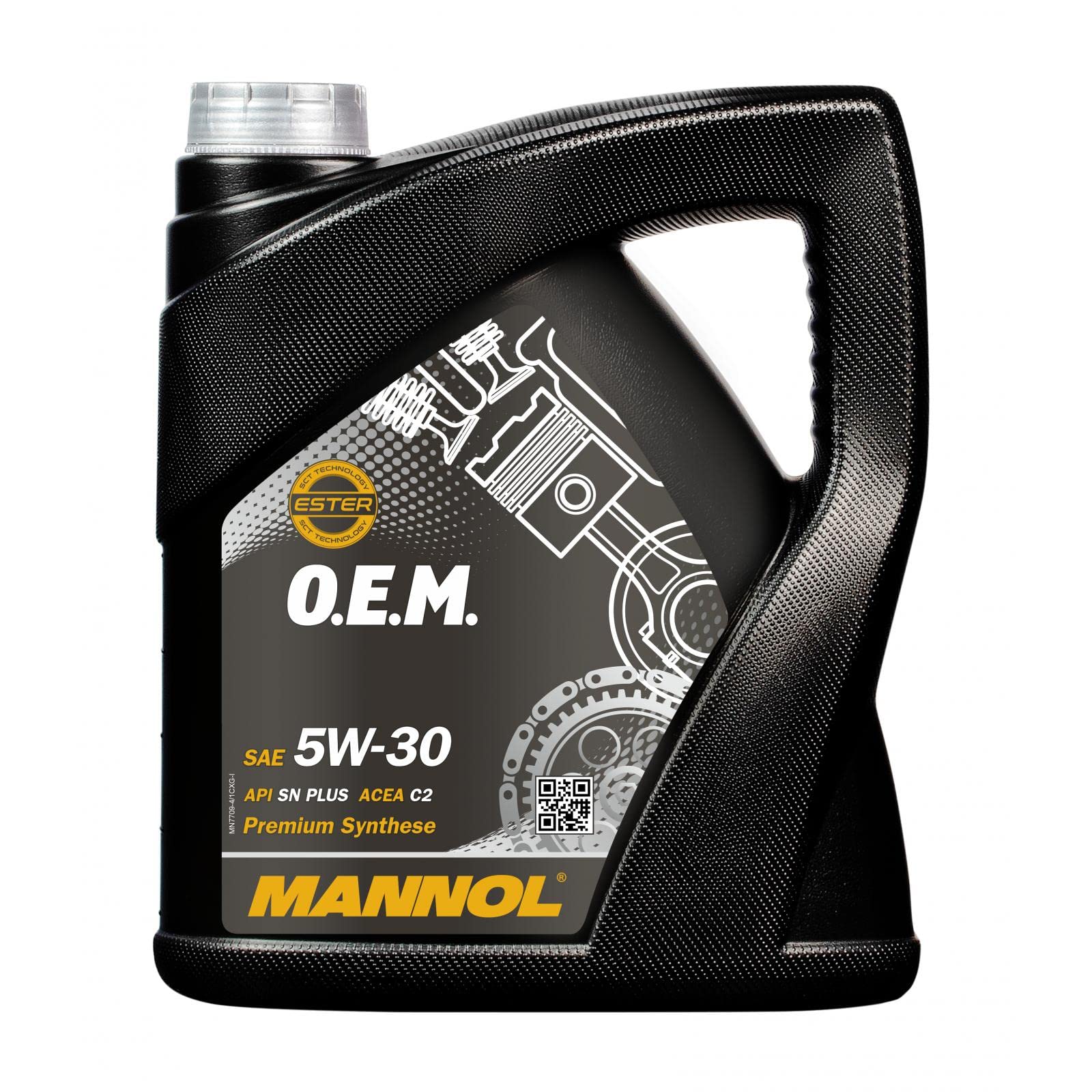 4 Liter Orignal MANNOL Motoröl 7709 O.E.M. 5W-30 API SM/CF Engine Oil Öl von MANNOL