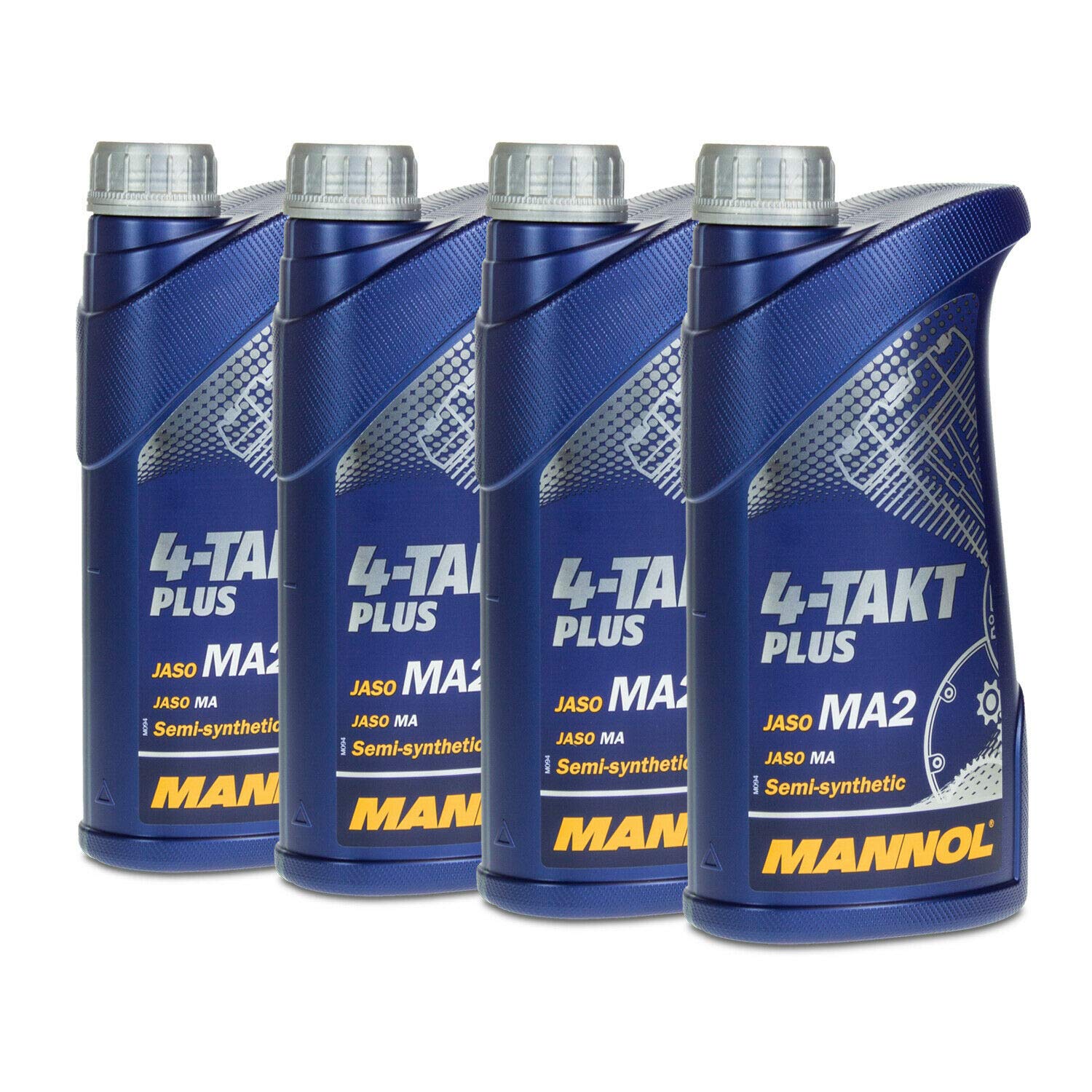 4 x 1L (4 Liter) MANNOL 4-TAKT PLUS MOTORRAD MOTORÖL von MANNOL