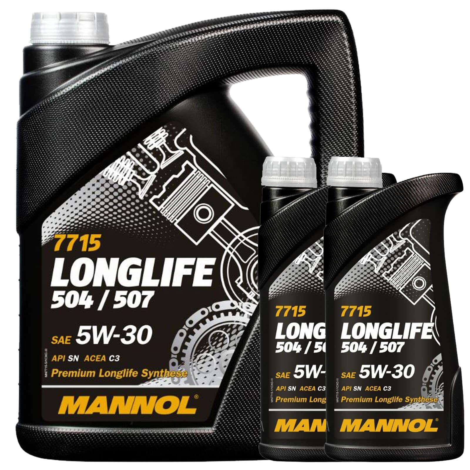 5 +2 (7 Liter) MANNOL 7715 LONGLIFE 5W-30 Motoröl Freigabe 504/507 Motoröl von MANNOL