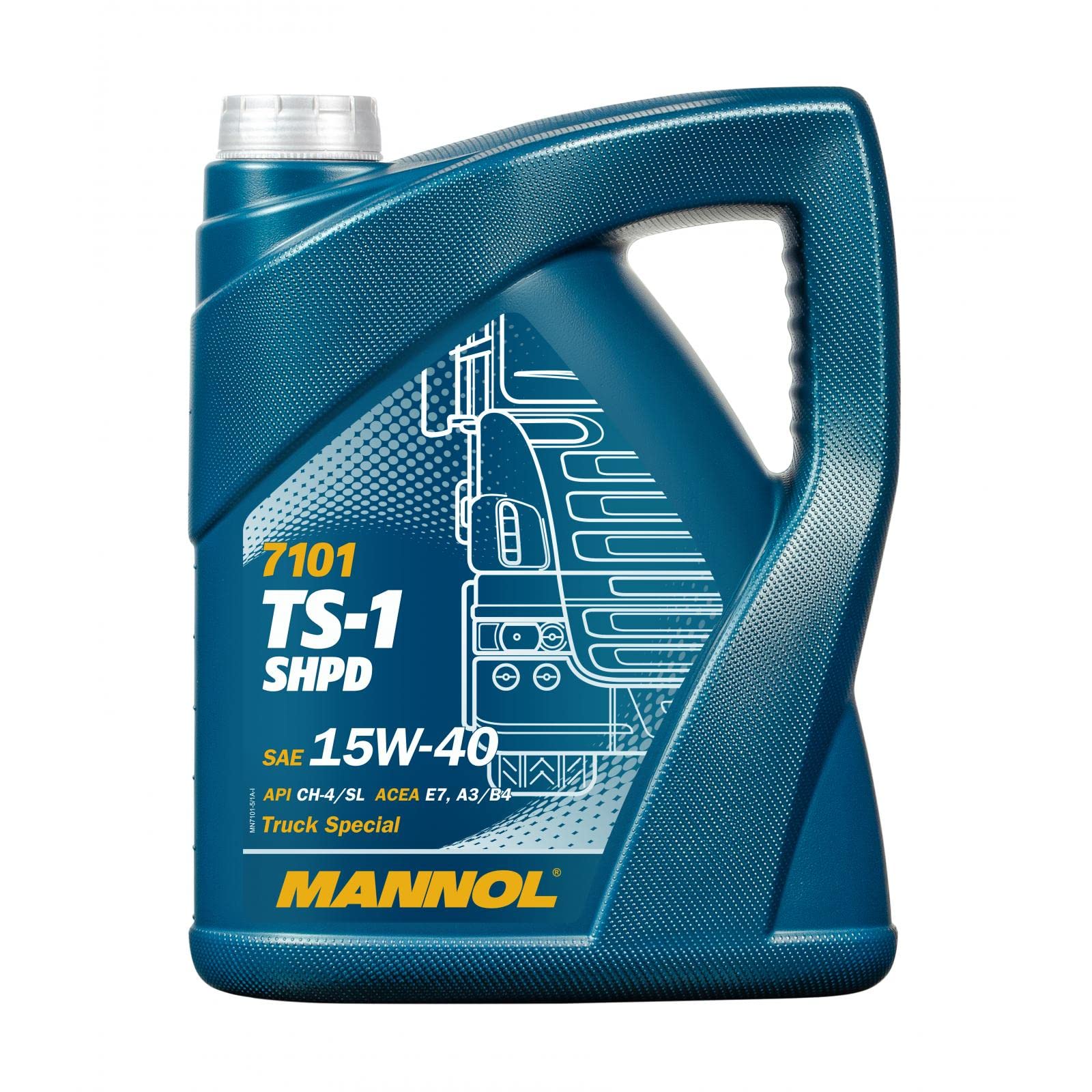 5 Liter Orignal MANNOL Motoröl TS-1 SHPD 15W-40 API CH-4/CG-4/CF-4/SL von MANNOL