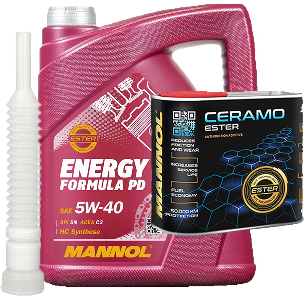 5l, MANNOL Energy Formula PD SAE 5W-40 Öl 229.51 505.01 + Ceramo Ester Additiv 300ml von MANNOL