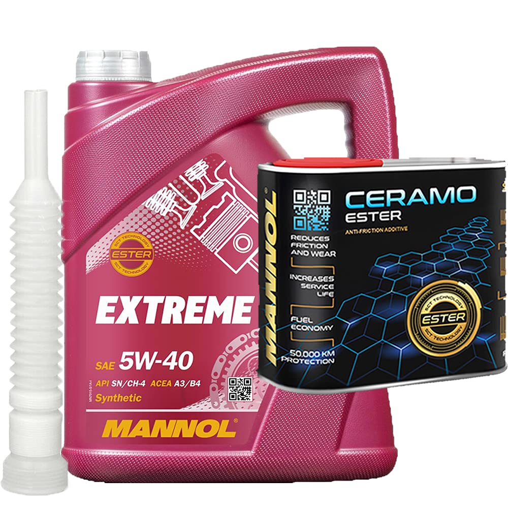 5l, MANNOL Extreme SAE 5W-40 Öl 229.5 + Ceramo Ester Additiv 300ml von MANNOL