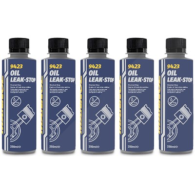 Mannol 5x 250 ml Oil Leak Stop Ölverlust Stop [Hersteller-Nr. MN9423-025PET] von MANNOL