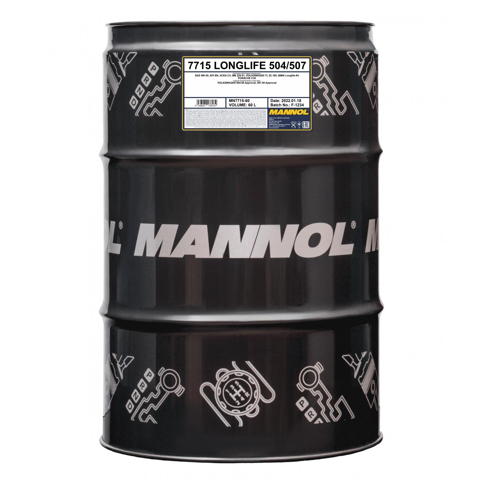 MANNOL 60L Mannol MN7715-60 Longlife Motoröl von MANNOL