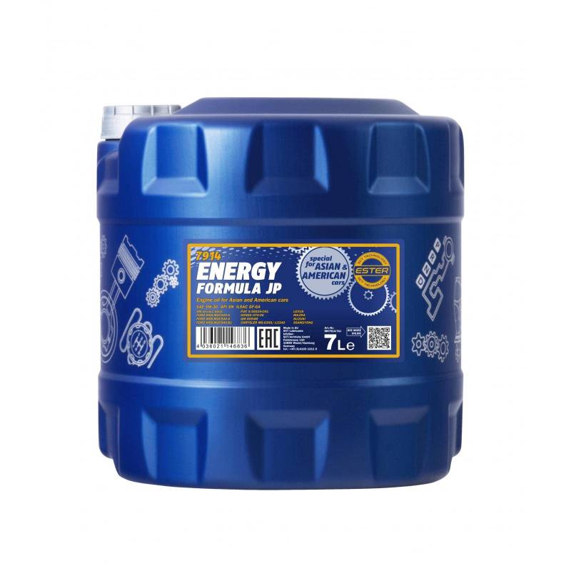 7 Liter Original MANNOL Motoröl Energy Formula JP 5W-30 API SN Engine Oil Öl von MANNOL