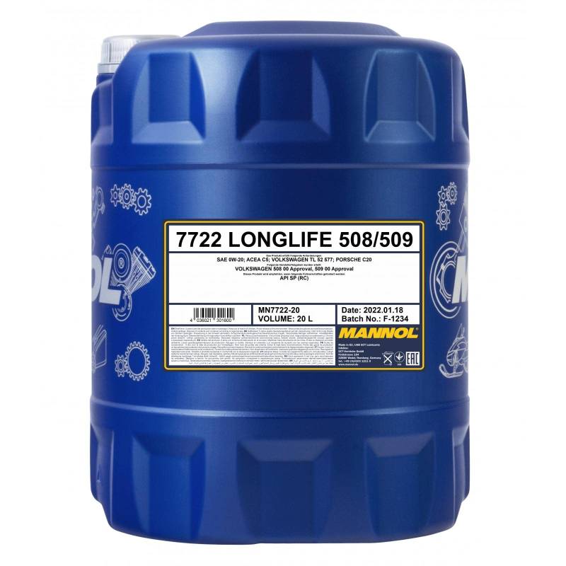 20L Mannol Longlife Motoröl 0W-20 von MANNOL