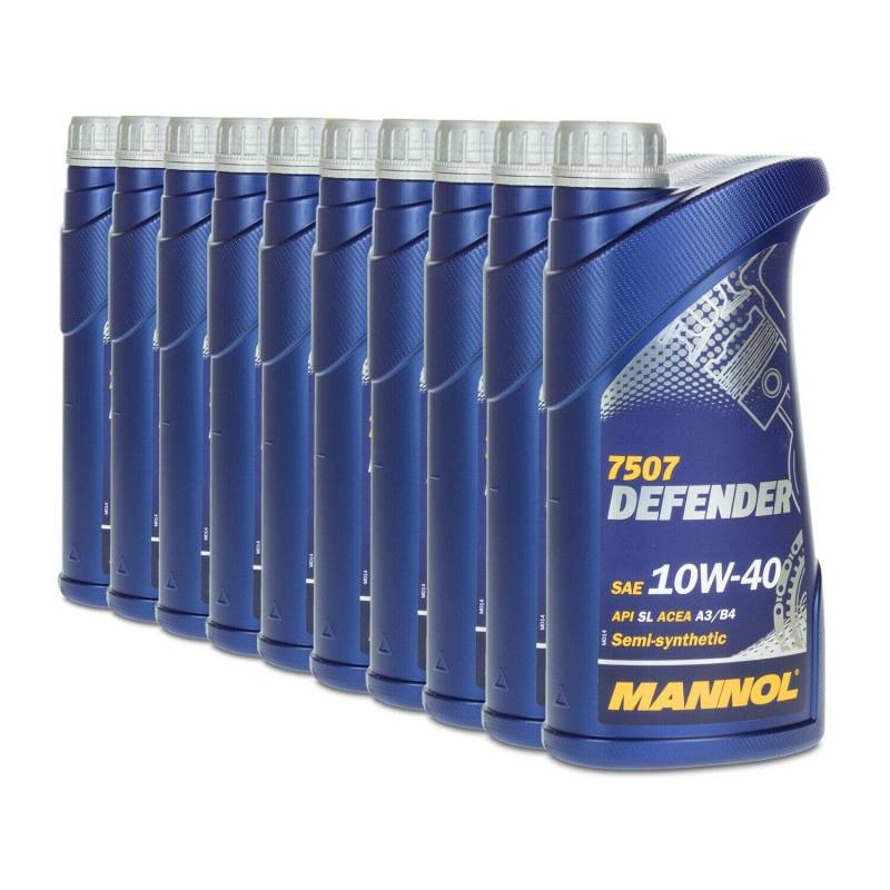 10 x 1 (10 Liter), MANNOL DEFENDER 10W-40 MOTORÖL von MANNOL