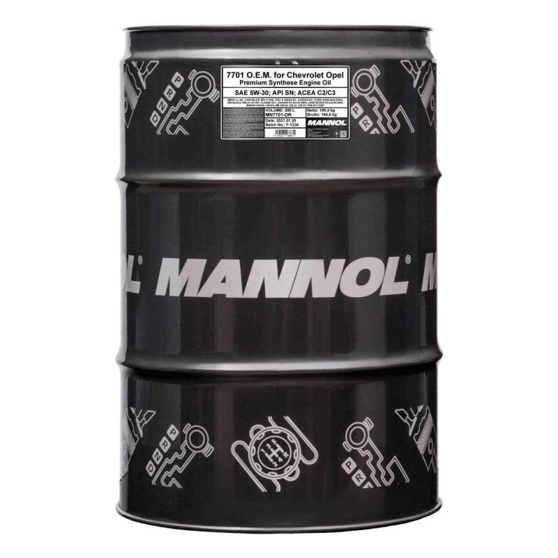 208L MANNOL MN7701 O.E.M. 5W-30 Dexos2 Motoröl von MANNOL