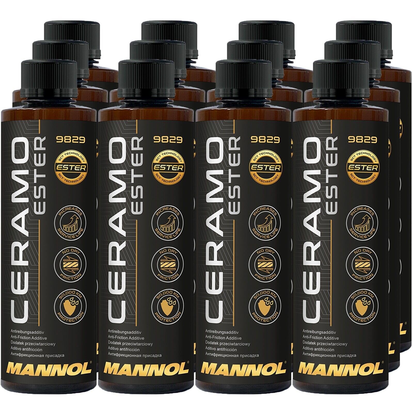 MANNOL 24 x300ml, 9829 Ceramo Ester - Öl Additiv Verschleißschutz von MANNOL