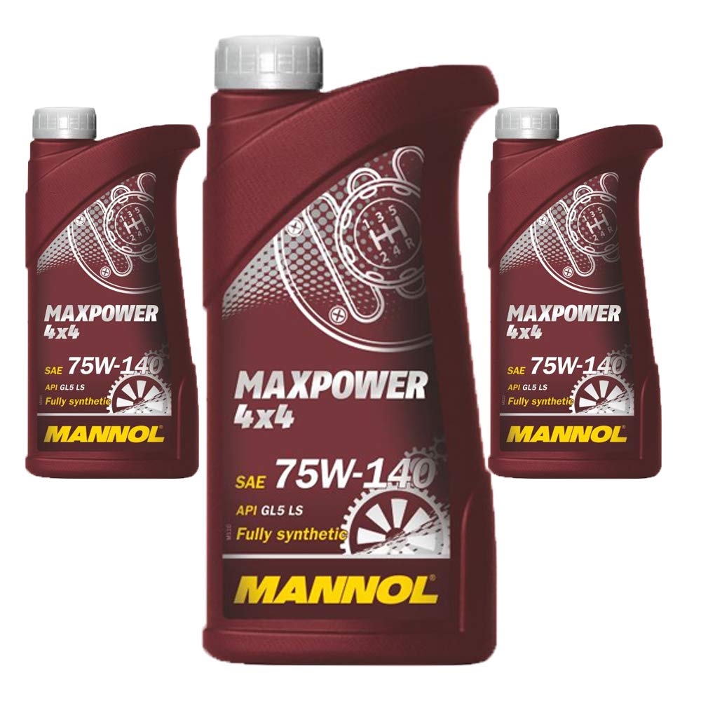 MANNOL 3 x 1 Liter Maxpower 75W-140 Getriebeöl Differenzialöl GL-5 LS von MANNOL