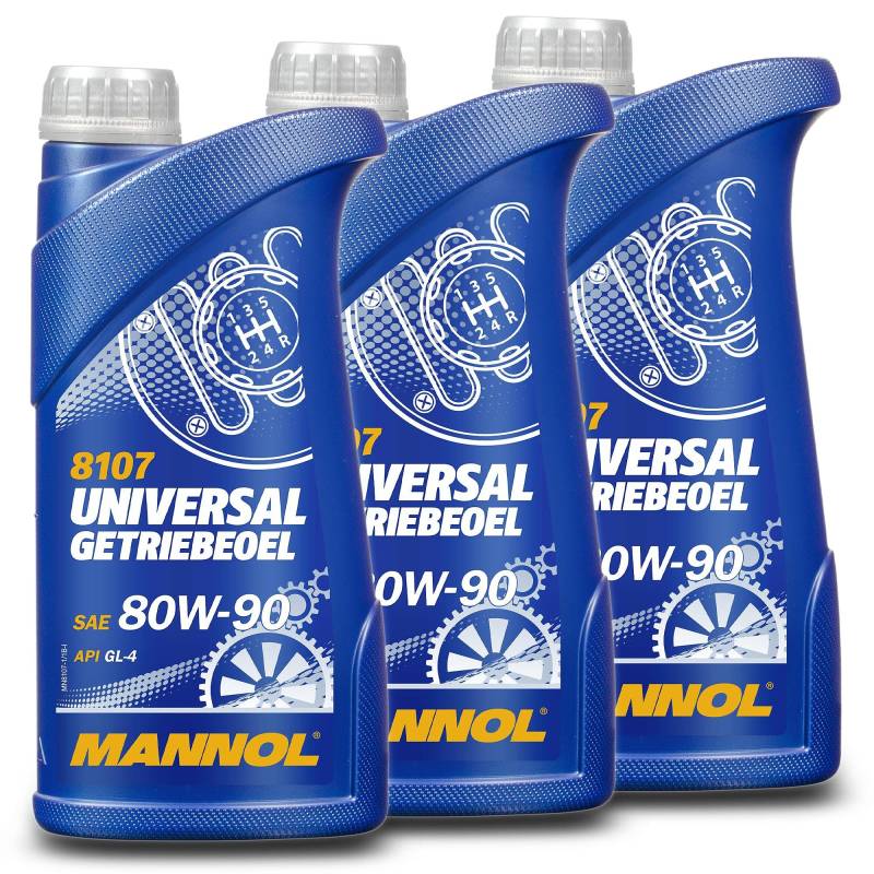 MANNOL 3 x 1L Universal Getriebeoel 80W-90 / GL-4 Schaltgetriebeöl von MANNOL