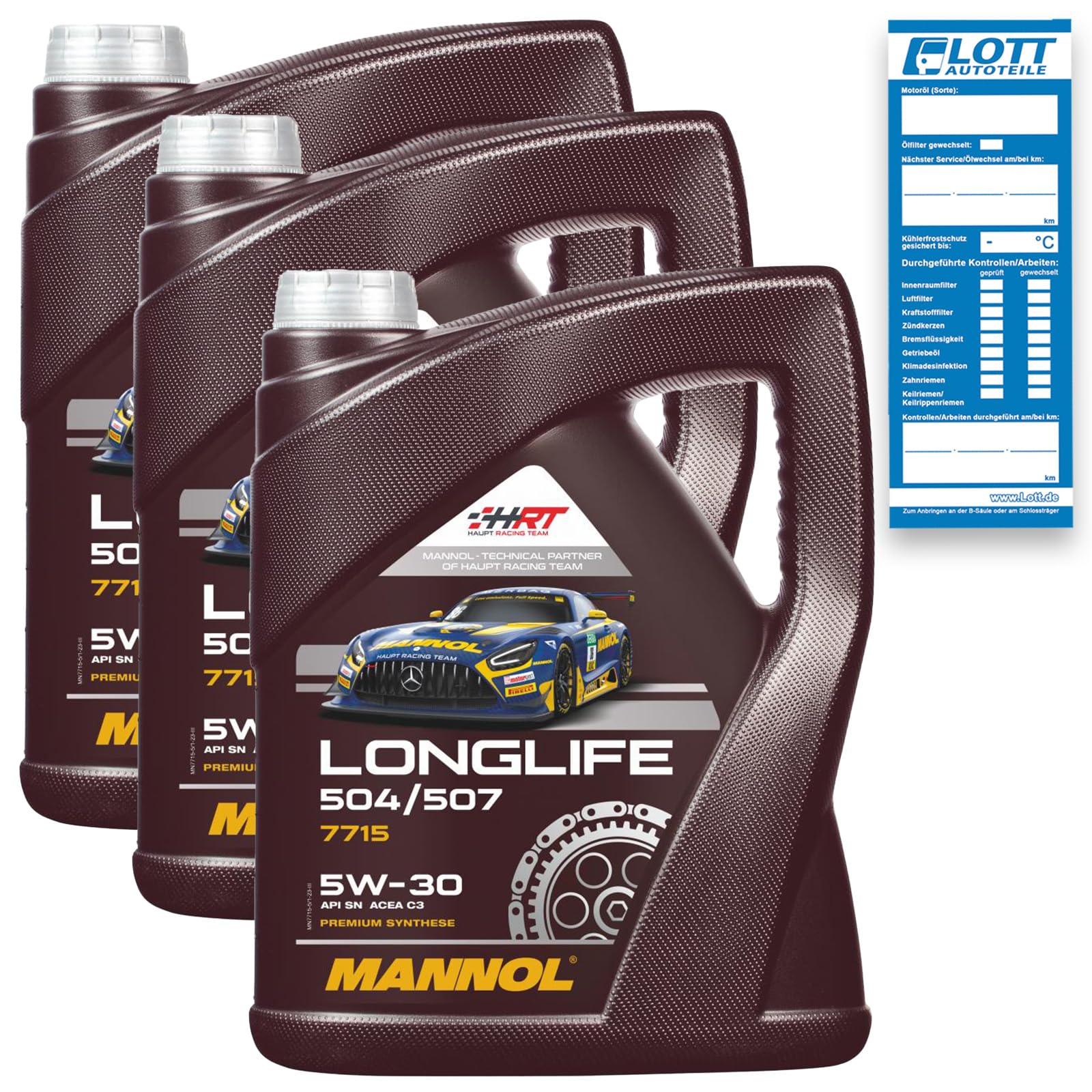3x 5L MANNOL 7715 Longilfe 5W-30 Motoröl API SN/CF Motorenöl von MANNOL
