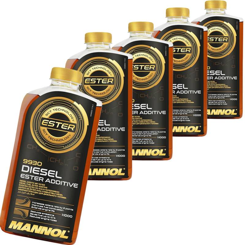 MANNOL 5 x 1 Liter, 9930 Diesel Ester ADDITIV Kraftstoff ADDITIVE von MANNOL