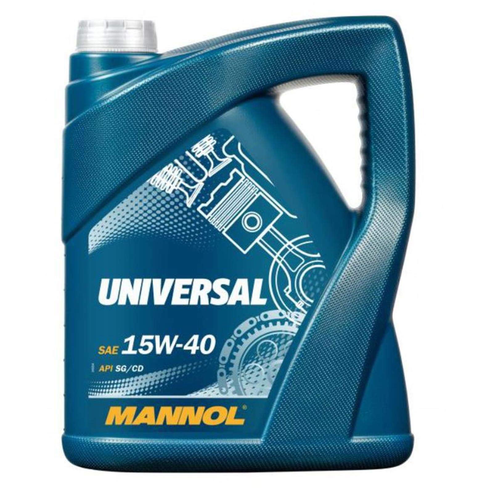 MANNOL 50025600500 Universal Motoröl 15W40 SG/CD, 5 L von MANNOL