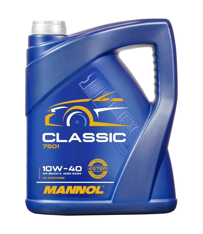 MANNOL Classic 10W-40 API SN/SM/CF Motorenöl, 5 Liter von MANNOL