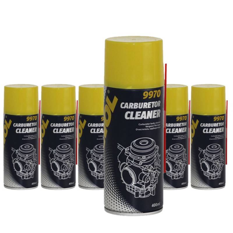 MANNOL 6 x 400ml 9970 Carburetor Cleaner/Vergaser- Drosselklappen- Reiniger von MANNOL