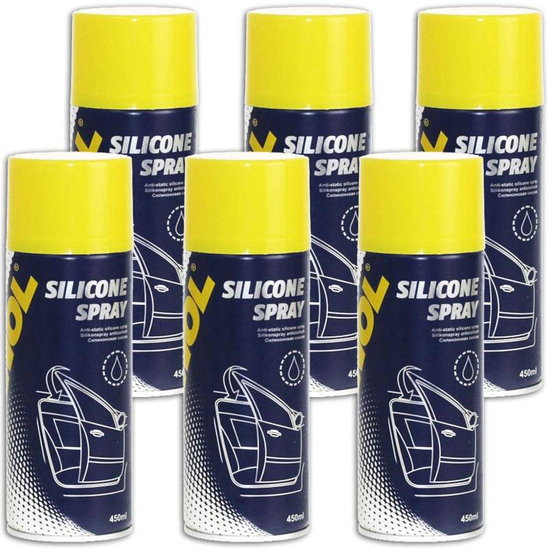 MANNOL 9963 Silikonspray Gummipflege, 6x450ml von MANNOL