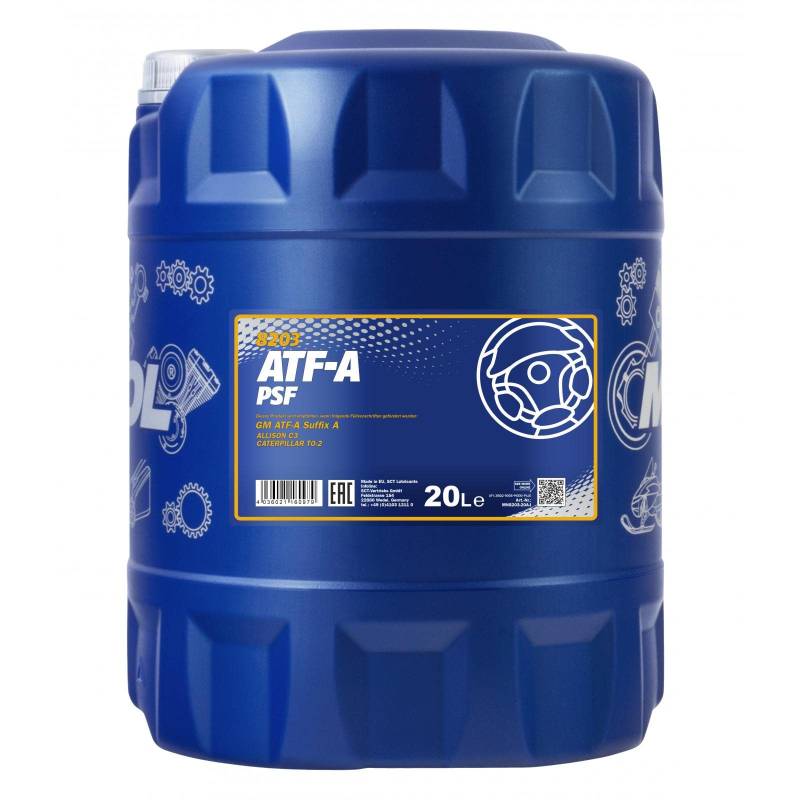 20 Liter Original MANNOL Automatikgetriebeöl ATF-A PSF Getriebe Öll Gear Oil von MANNOL