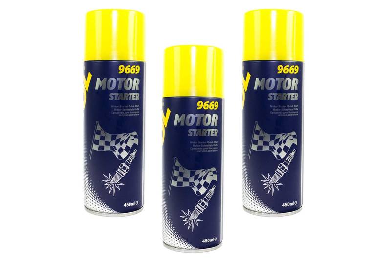 MANNOL Motor Starter Starthilfe Spray 3 Stück á 450 ml von MANNOL