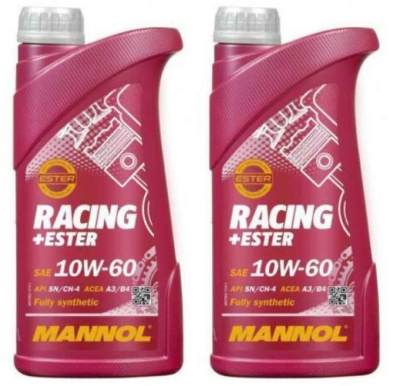 Mannol Racing + Ester 10W60 A3 B4 Vollsynthetisches POA Ester Motoröl 505.00, 2 Liter von MANNOL