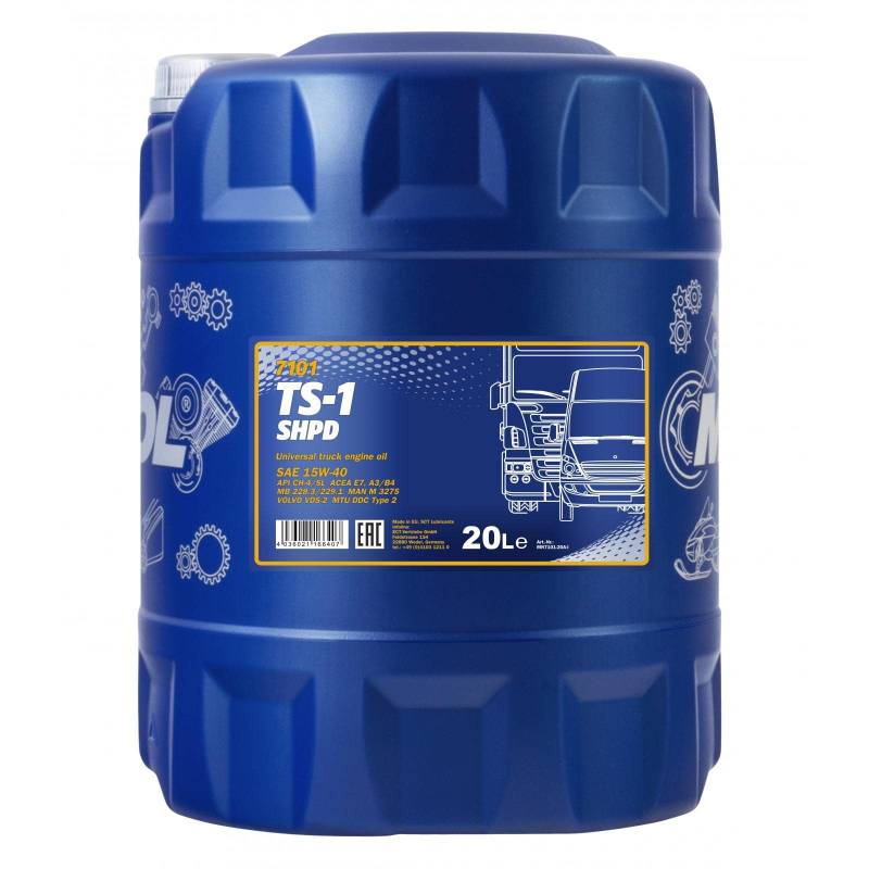 MANNOL TS-1 SHPD 15W-40 API CH-4/CG-4/CF-4/SL Motorenöl, 20 Liter von MANNOL