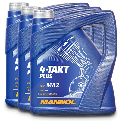 Mannol 12 L 4-Takt Plus Motoröl [Hersteller-Nr. MN7202-4] von MANNOL