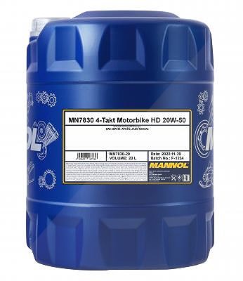 Mannol 20 L 4-Takt Motorbike 20W-50 HD [Hersteller-Nr. MN7830-20] von MANNOL