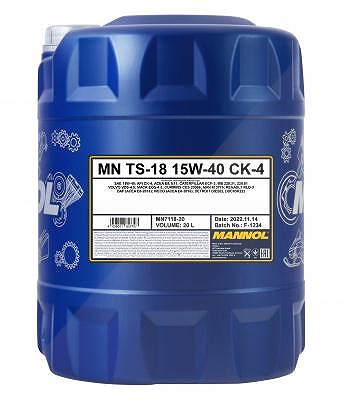 Mannol 20 L TS-18 15W-40 CK-4 [Hersteller-Nr. MN7118-20] von MANNOL