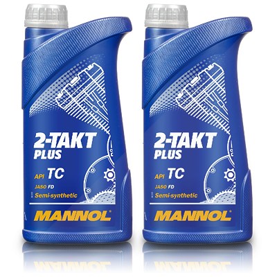 Mannol 2x 1 L 2-Takt Plus Motoröl [Hersteller-Nr. MN7204-1] von MANNOL