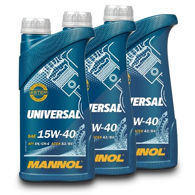 Mannol 3x 1 L Universal 15W-40 Motoröl [Hersteller-Nr. MN7405-1] von MANNOL