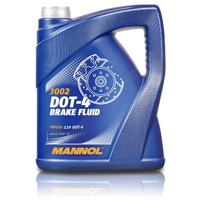 Mannol 5 L Brake Fluid DOT-4 Bremsflüssigkeit [Hersteller-Nr. MN3002-5] von MANNOL