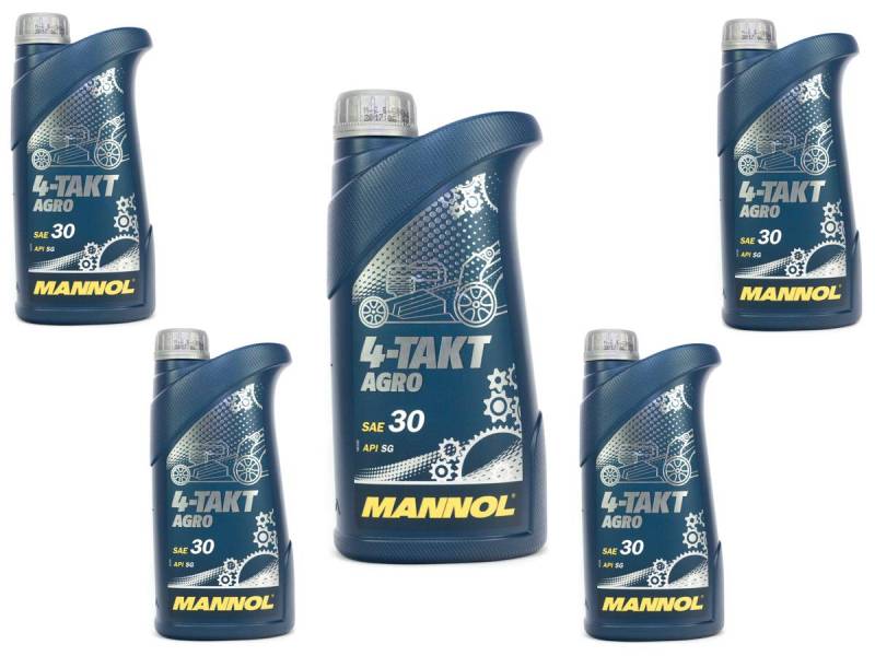 Motorenöl für 4-Takt Traktoren Rasenmäher Agro SAE 30 MANNOL API SG 5 Liter von MANNOL