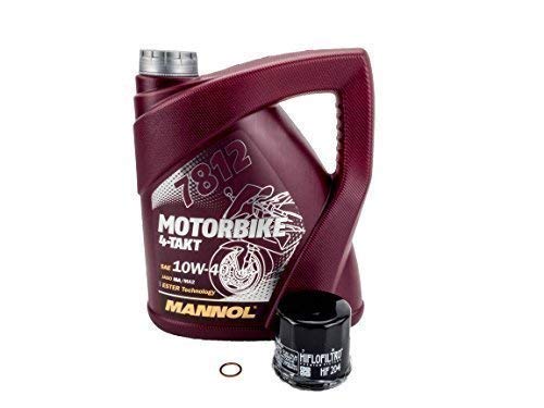 Öl+Ölfitilter Ölwechselset passend für Kawasaki Z1000 ZRT00A / A 2003-2006 von MANNOL